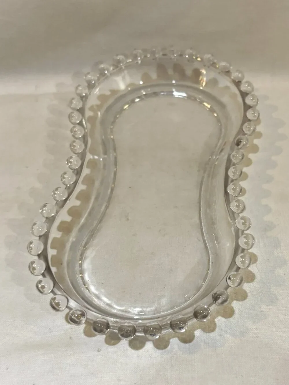 Imperial Clear Glass Candlewick Tray for Creamer Sugar Tray ONLY